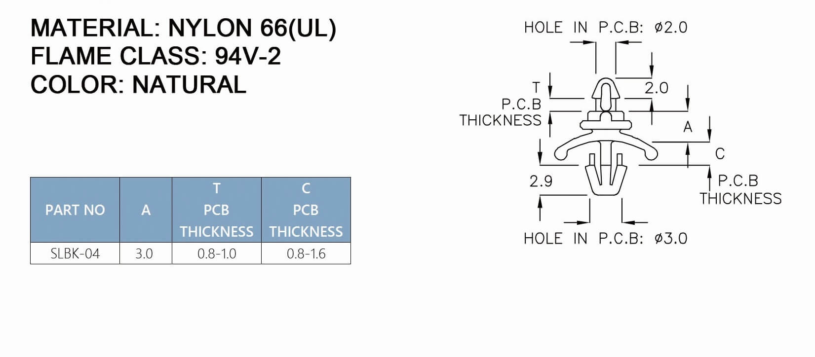 PCB Standoff SLBK-04